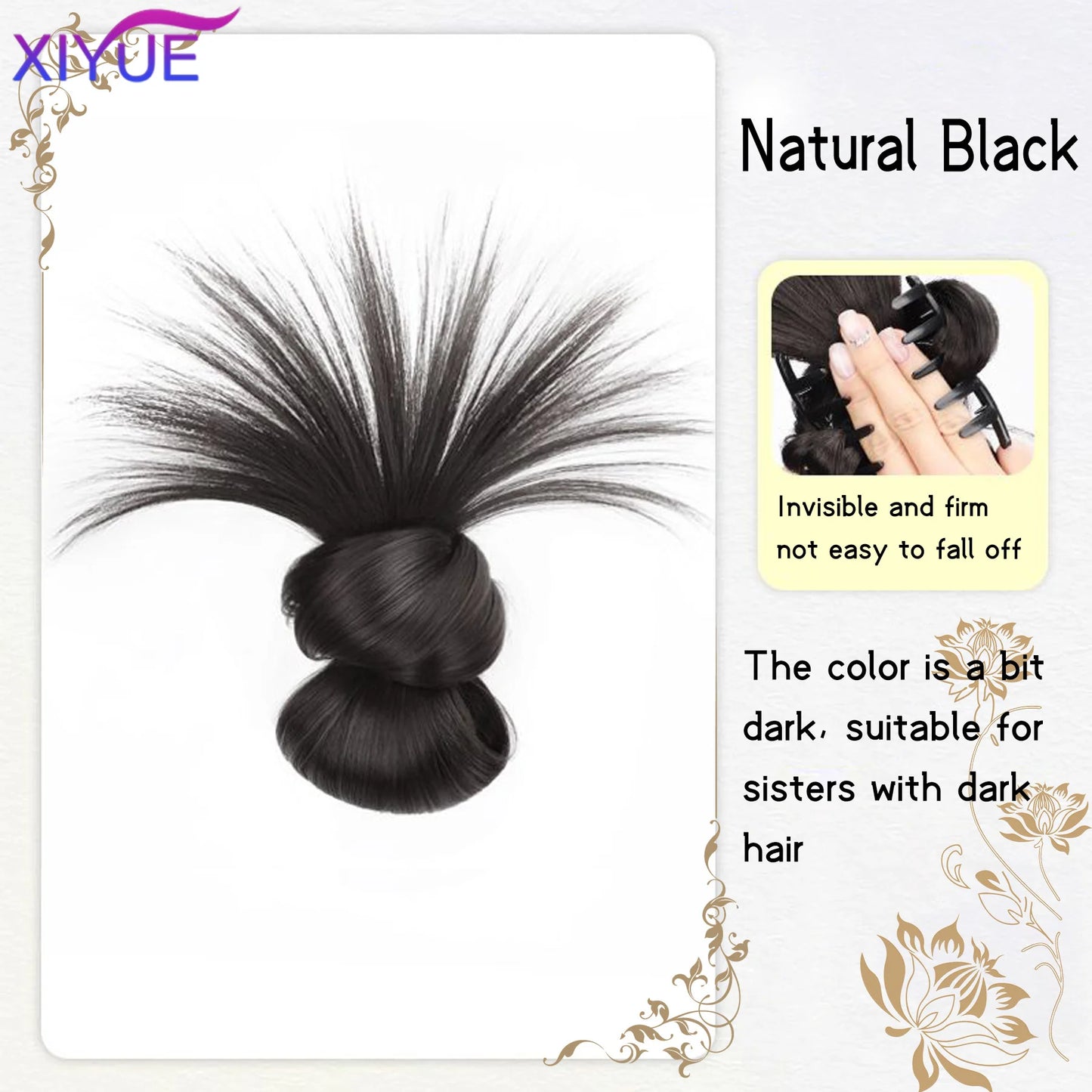 synthetic Half-tie Hair Claw Feather Shuttlecock Head Lazy Meatball Head Crab Clip Wig Catch Clip High Ponytail Hair Accessories