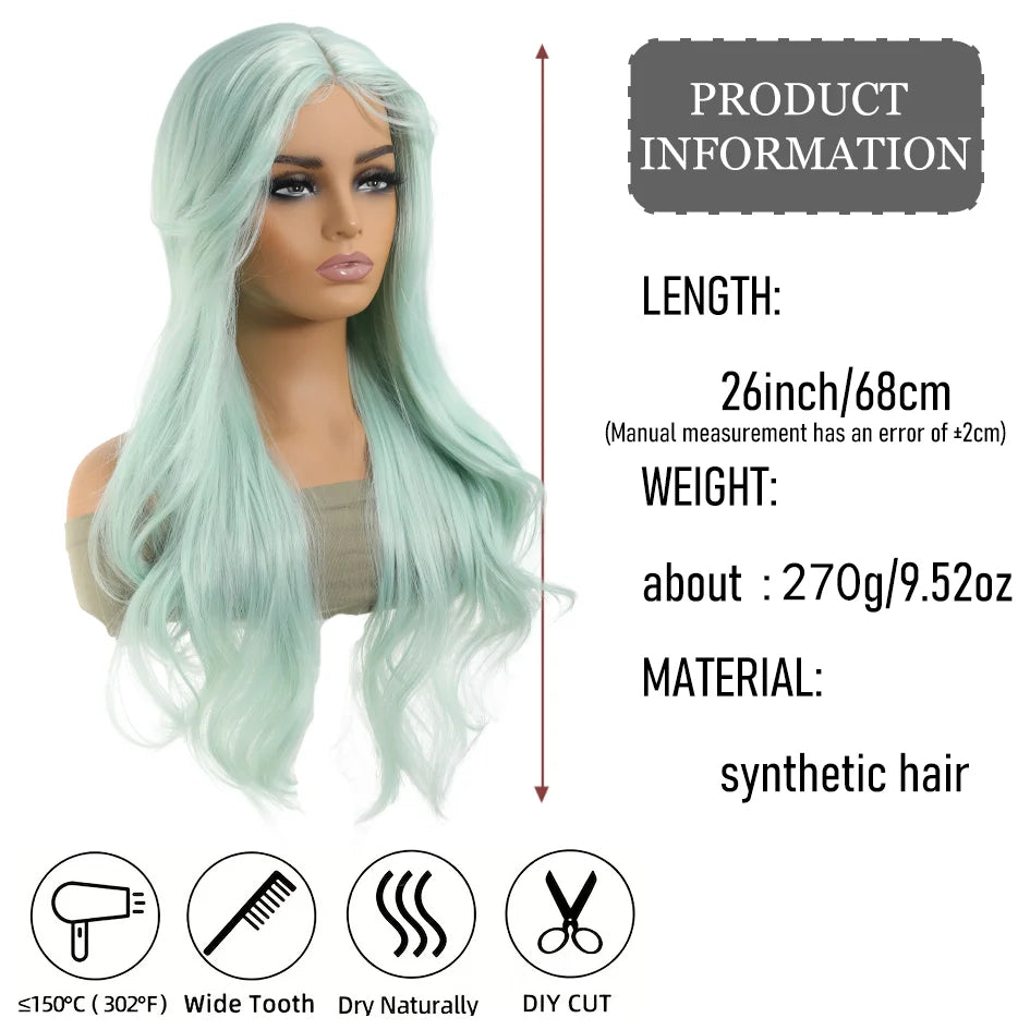 Synthetic wig linen long straight hair with bangs long curly hair ponytail extensions dirty braids Halloween Christmas gifts