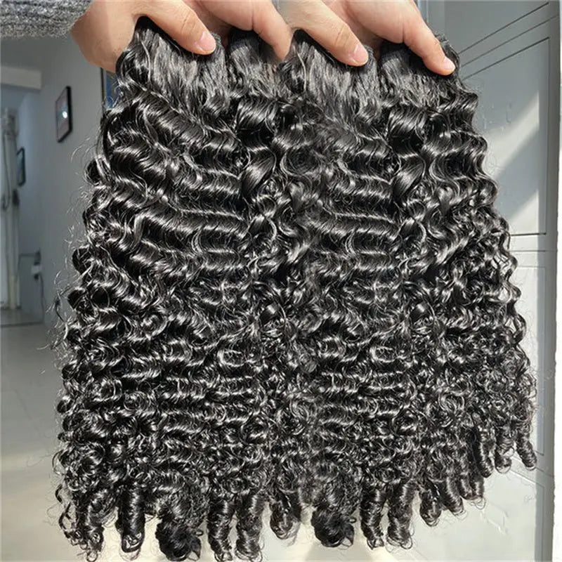 Raw vietnamese pixie curly human hair bundles Indian pixie double drawn perruque virgin Kinky curly human hair Extensions 100g