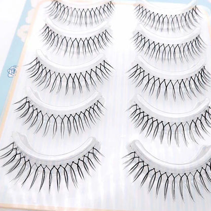Individual Noglue Fake Eyelashes Artificial Magnetic Idol Lashes Girl Group Eye Nature Lash Extension Cosplay Cosmetics Anime