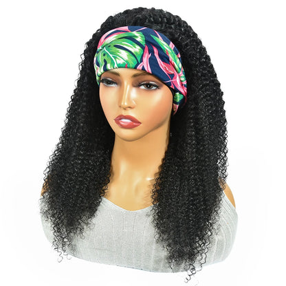 180% Kinky Curly Headband Wigs Glueless Curly Human Hair Wigs Kinky Curly Human Hair Wigs For Woman HairUGo