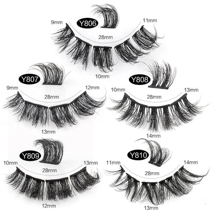 Natural Short False Mink Lashes 3/5/10 Pairs Extensions Eye Hair False Eyelashes 3D Faux Cils Soft Fluffy Eye Lashes for Beauty