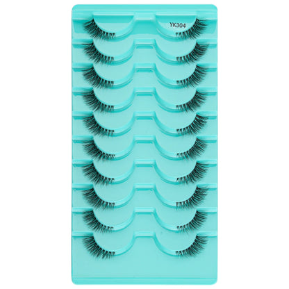 3/10 Pairs Half Lashes Makeup Natural Long Cat Eye Lashes Dramatic False Eyelashes Soft Faux Cils Fake Eyelash Extensions Tool