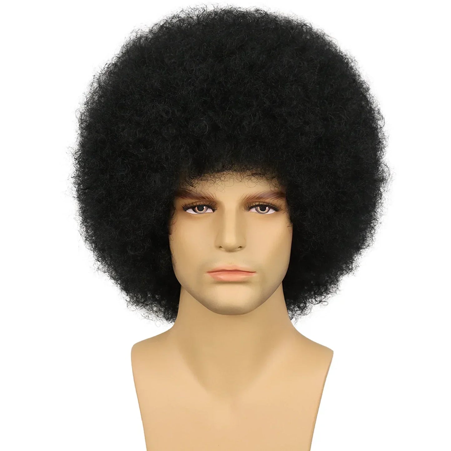 Synthetic 70s Rock Punk Afro Wigs - Synthetic Curly Hair, Stylish Design, Perfect for Mens/Women Halloween Cosplay