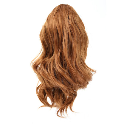 Ponytail Extension Synthetic Hair 10" Claw Clip in Short Curly Wavy Ponytail Hairpiece for Women Girls Daily Use