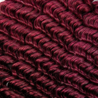 Deep Wave Bulk Human Hair for Boho Braids No Weft 100% Virgin Human Hair Bulk for Braiding Curly Extension Bundles for Women