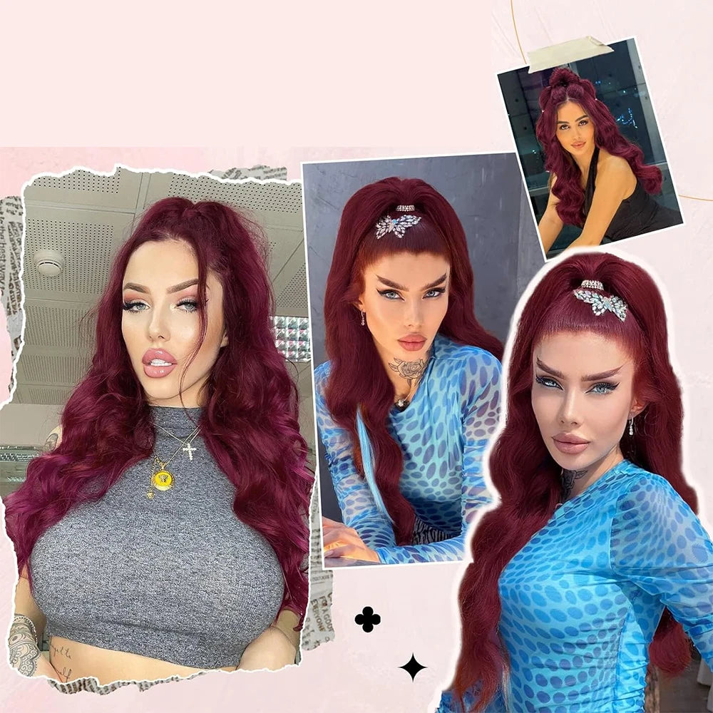 Ponytail Extension 24Inch Long Natural Wavy Drawstring Pony tail for Women Synthetic Heat Resistant Hairpiece for Daily Use part