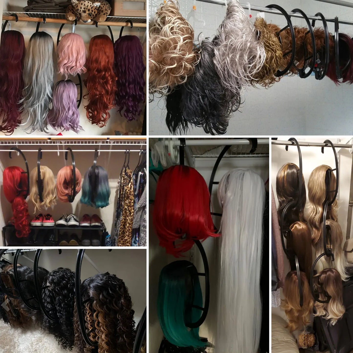 Wig Hanger Portable Hanging Wig Stand for Wigs and Hats Collapsible Wig Dryer Durable Wig Hanging stand Collapsible Wig