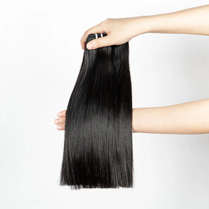 16A Vietnamese Virgin Hair Double Drawn Bone Straight Hair Bundles with 2x6/5x5 HD Lace Closure 100% Raw Human Hair Bundles