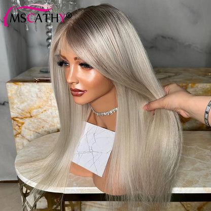 5x5 Closure Glueless Lace Front Wig Ash Blonde Brazilian Virgin Human Hair Wigs For Women 13x6 13x4  Preplucked Lace Frontal Wig