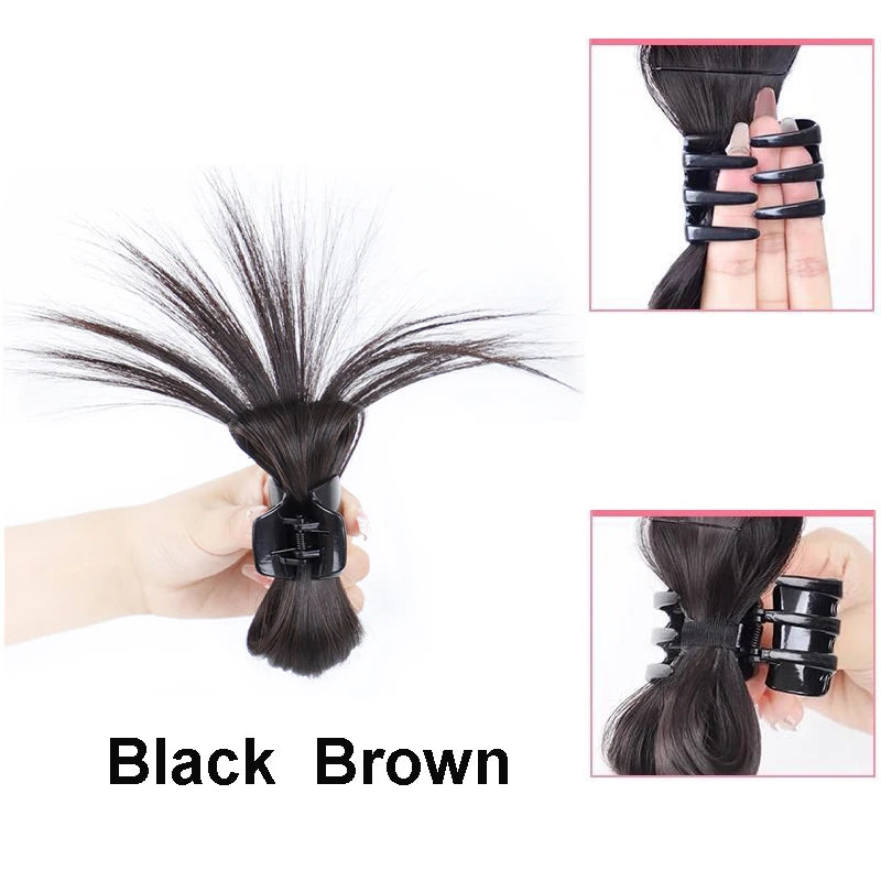 Sunslymei Synthetic Half-tie Claw Hair Crab Clip Wig Clip High Ponytail Hair Accessories