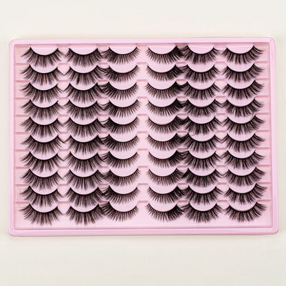 ISEEN 30pairs False Eyelashes 3D False Mink Lashes Cat and Soft Lashes Non-irritant Reusable Suitable for Beginners