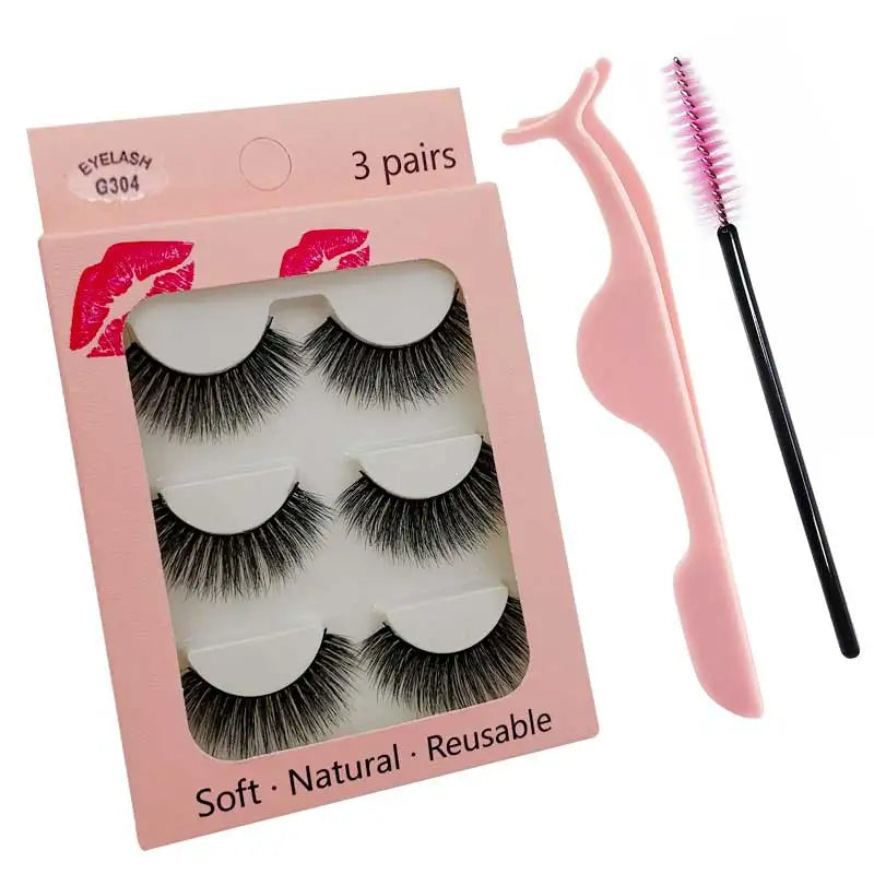 Eyelashes 3d mink lashes natural long make up false eyelashes eyelash brushes makeup eye lashes tweezers 3d lashes maquiagem