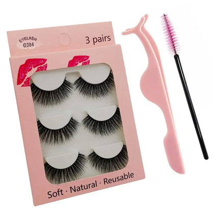 Eyelashes 3d mink lashes natural long make up false eyelashes eyelash brushes makeup eye lashes tweezers 3d lashes maquiagem