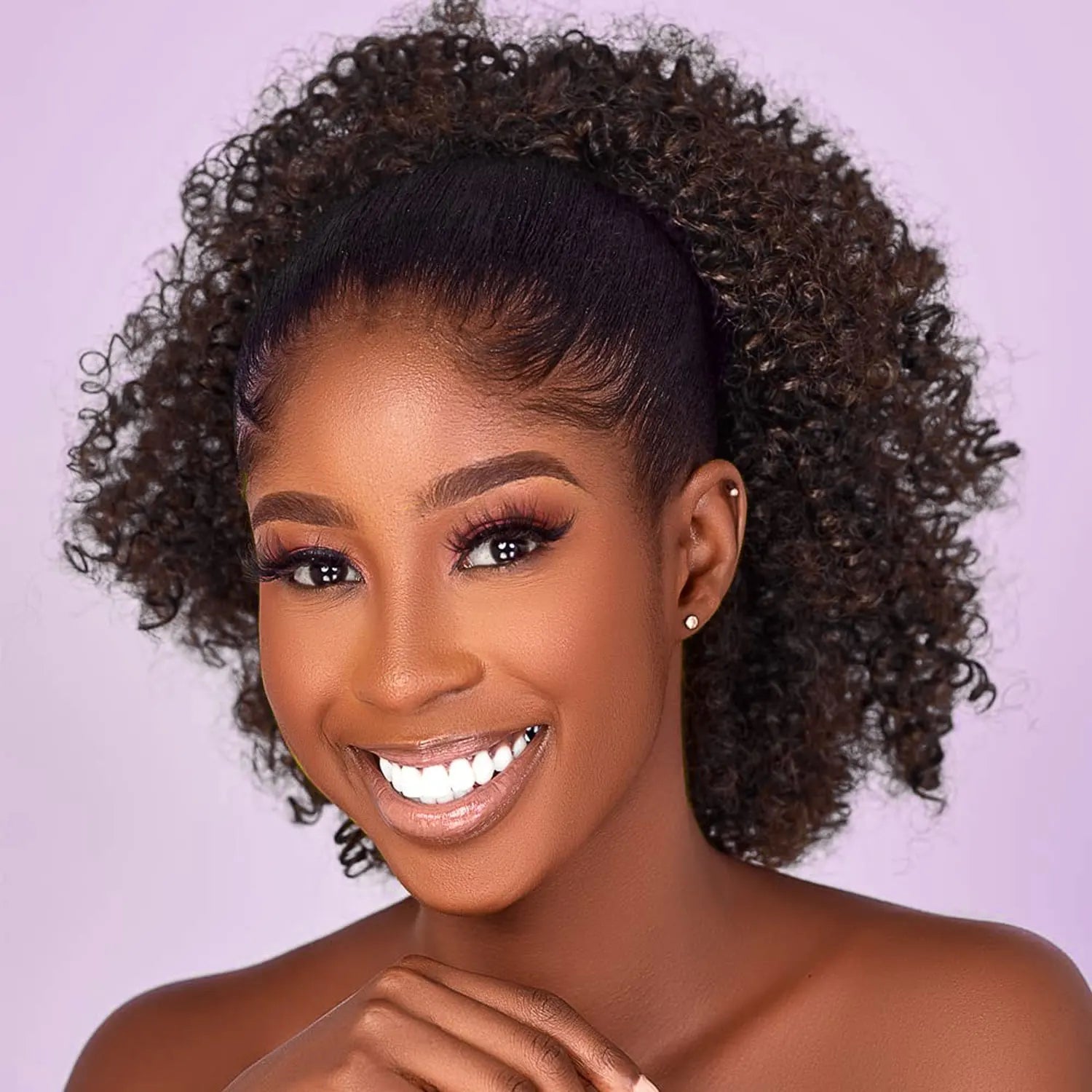 Afro Puff kinky curly Drawstring Ponytail Bun Extension for Black Women Synthetic Short Afro Kinkys Curly Afro Hairpieces