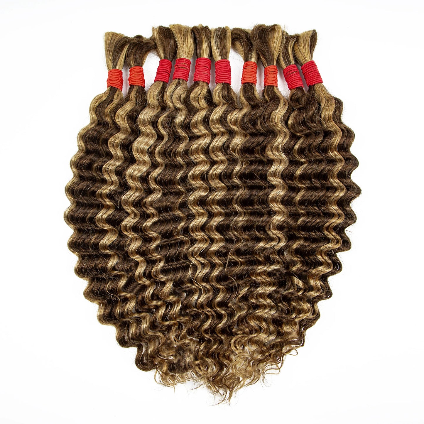 Deep Wave Bulk Human Hair for Boho Braids No Weft 100% Virgin Human Hair Bulk for Braiding Curly Extension Bundles for Women