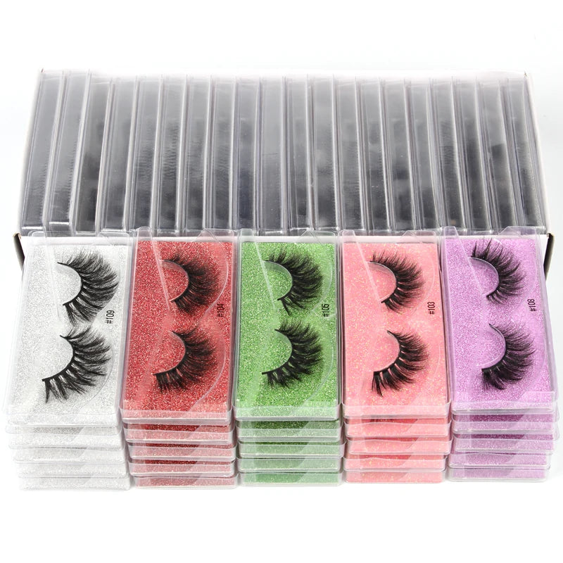 3D Mink Lashes Wholesale Natural Wispy False Eyelashes Makeup Beauty Soft Lashes in Bulk Long Lasting Volume Cilia Mink Eyelash