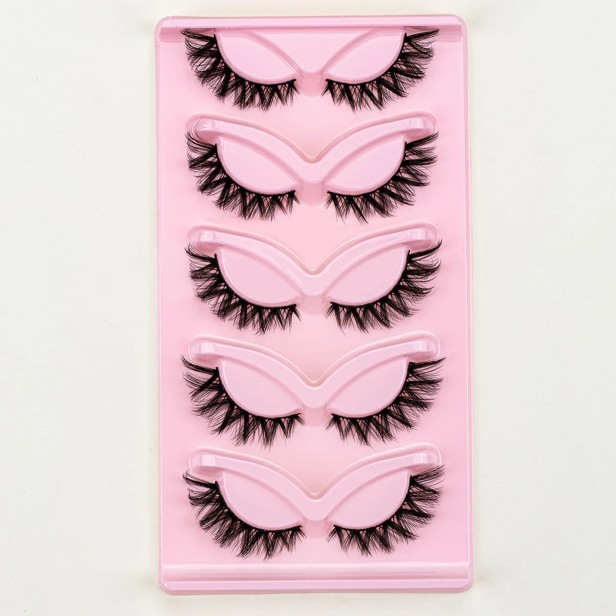 SEXYSHEEP Lashes Natural Look Mink Eyelashes Cat Eye Cosplay Cross Faux Mink Wispy Soft Lashes Makeup