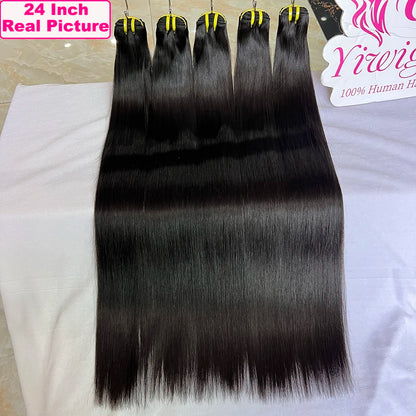 12A Vietnamese Raw Hair Bundles Straight Bundles 100% Human Hair #1B Natural Black Straight Unprocessed Hair Extensions Tissage