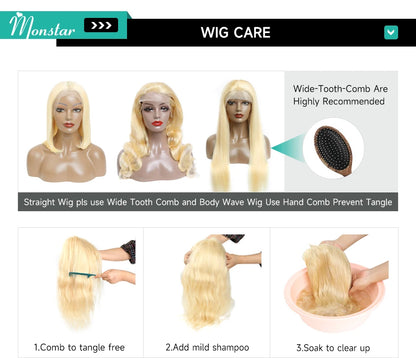 Real 13x4 13x6 HD Lace Frontal Wig 613 Blonde Lace Front Wig Human Hair Bone Straight Human Hair Wigs Pre Plucked with Baby Hair