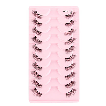 Cat Eye Lash 3/5/10 Pairs Half Lashes Natural Long False Eyelashes Wispy 3D Mink Lashes Volume Faux Cilios Extension Makeup Tool