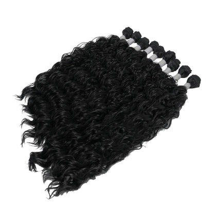 Long Synthetic Hair Bundles 18 20 22inch Loose Curly Hair Exetension Curly Hair Bundles 9PCS For Women