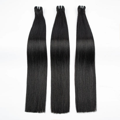 16A Double Drawn Vietnamese Bone Straight Bundles with 13x4 Lace Frontal 100% Raw Human Hair Bundle with 2x6/5x5 HD Lace Closure