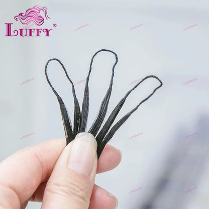 Curly Crochet Human Hair Extensions Knotless Pre-Separated Human Hair Water Wave Feather Hair Extensions 120g 100strands