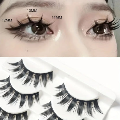 5 pairs of 3D role-playing false eyelashes -5 pairs, C-roll, mixed style dramatic false eyelashes -5 pairs of great demons