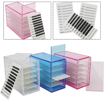 Multifunctional False Lashes Storage Box Organizer 5 Layers Acrylic Pallet Holder Grafting Eyelash Extension Women Makeup Tools