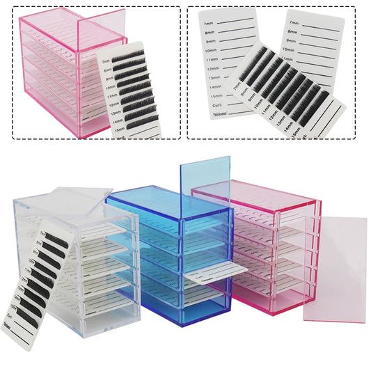 Multifunctional False Lashes Storage Box Organizer 5 Layers Acrylic Pallet Holder Grafting Eyelash Extension Women Makeup Tools