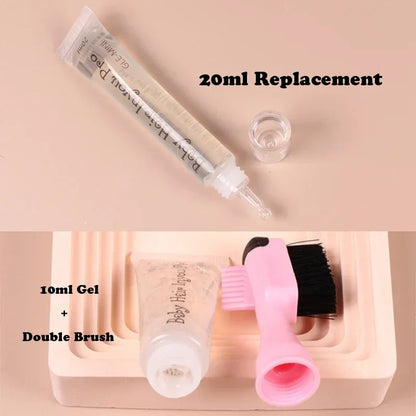 *Hair Styling Edge Control Gel With Brush For Baby Hair Portable Hair Fixative Gel Hair Cream For Natural Hair Africa 10Ml