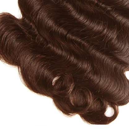 #4 Body Wave Human Hair Bundles Chocolate Brown Human Hair Weaving Curly Bundles Human Hair Colored Hair Extensions For Women