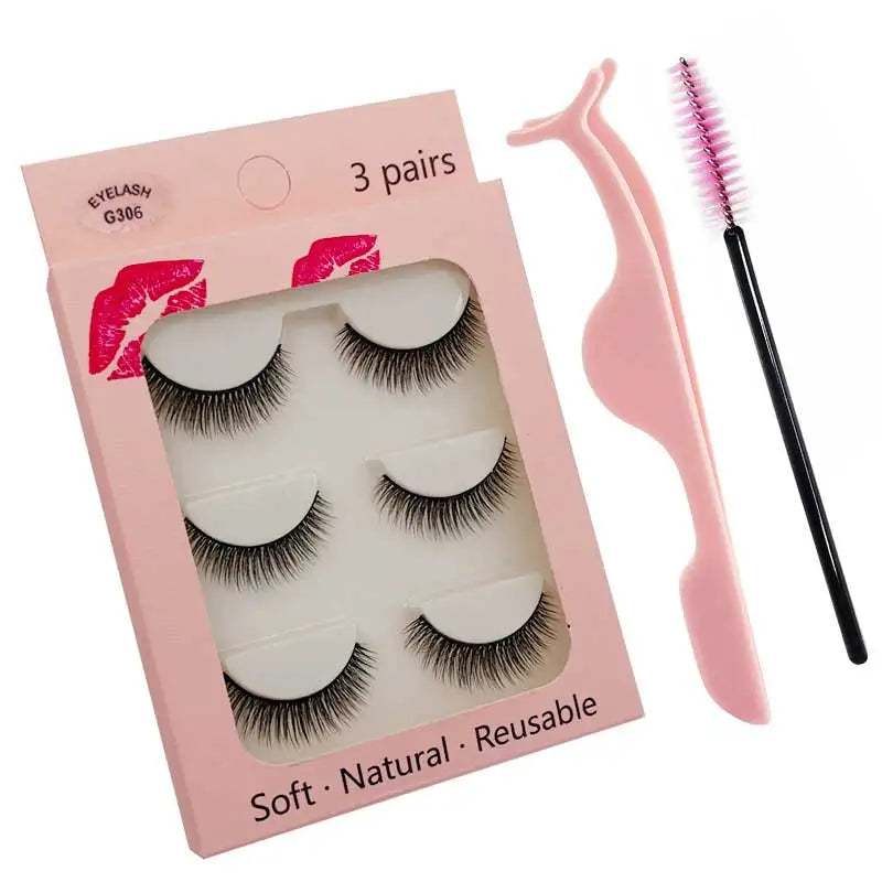 Eyelashes 3d mink lashes natural long make up false eyelashes eyelash brushes makeup eye lashes tweezers 3d lashes maquiagem