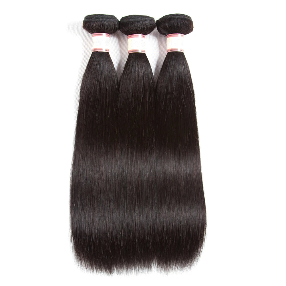 Geeta Straight Bundles Brazilian Straight Human Hair Weave Bundles Natural Black 1/2/3 Bundles100% Human Hair Bundles Remy Hair