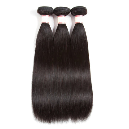 Geeta Straight Bundles Brazilian Straight Human Hair Weave Bundles Natural Black 1/2/3 Bundles100% Human Hair Bundles Remy Hair