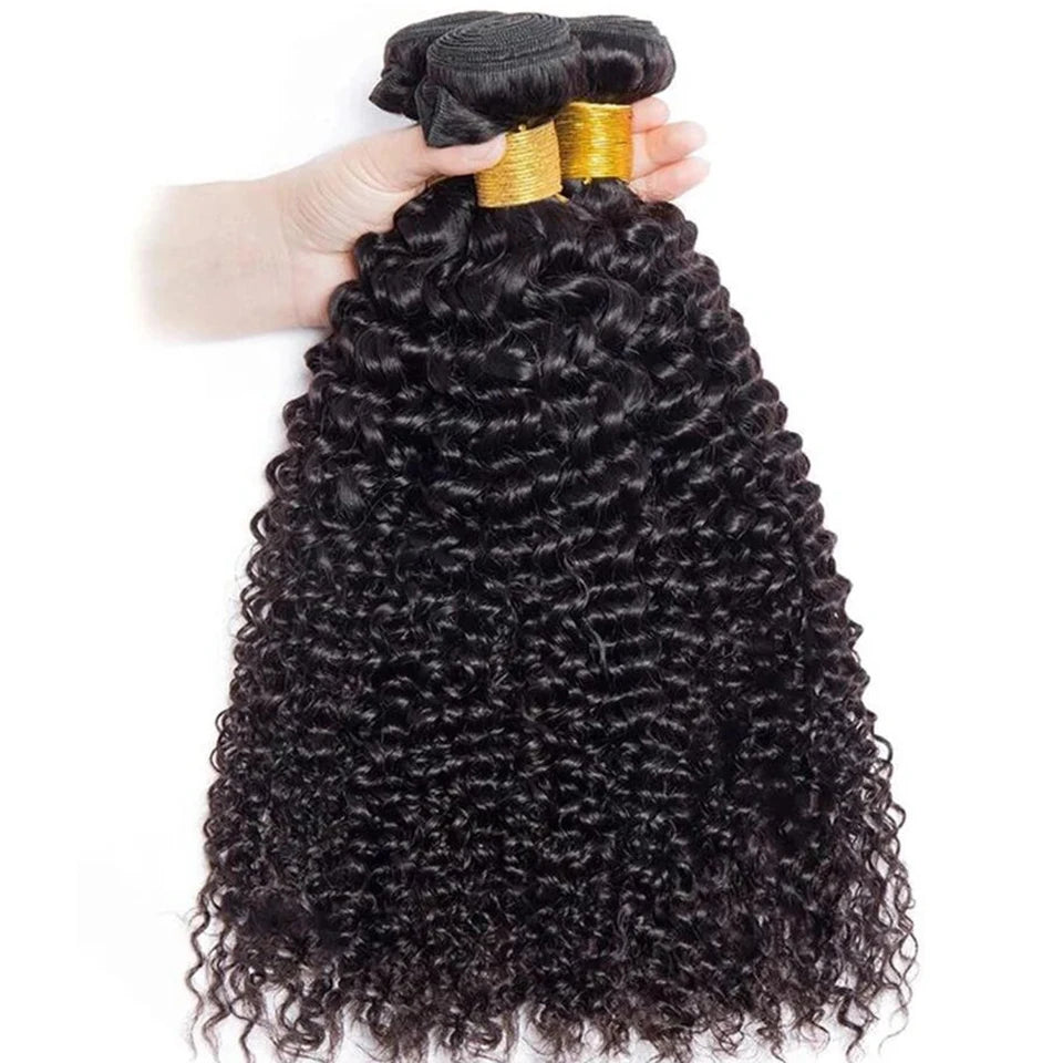 Brazilian Kinky Curly Human Hair Bundles 1/3/4 Pieces Jerry Curly Natural Hair Extensions Woman Wet And Wavy Human Hair Bundles
