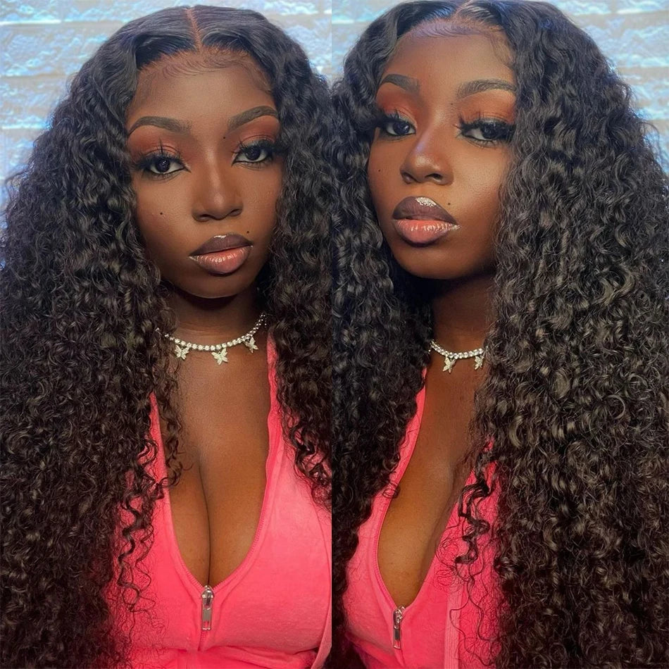 Indian Water Wave Bundles With Closure Wet and Wavy Curly Human Hair Bundles 12A Remy Hair Weave 3 Bundles With Frontal 13X4