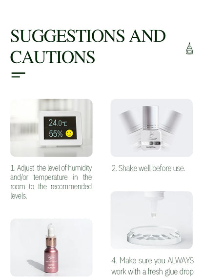 SONG LASHES Eyelash Extension Glue Individual False Lashes Transparent Clear Adhesive Kit for Professional Use 1-2 Sec Dry Time