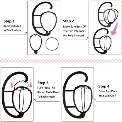 Wig Hanger Portable Hanging Wig Stand for Wigs and Hats Collapsible Wig Dryer Durable Wig Hanging stand Collapsible Wig