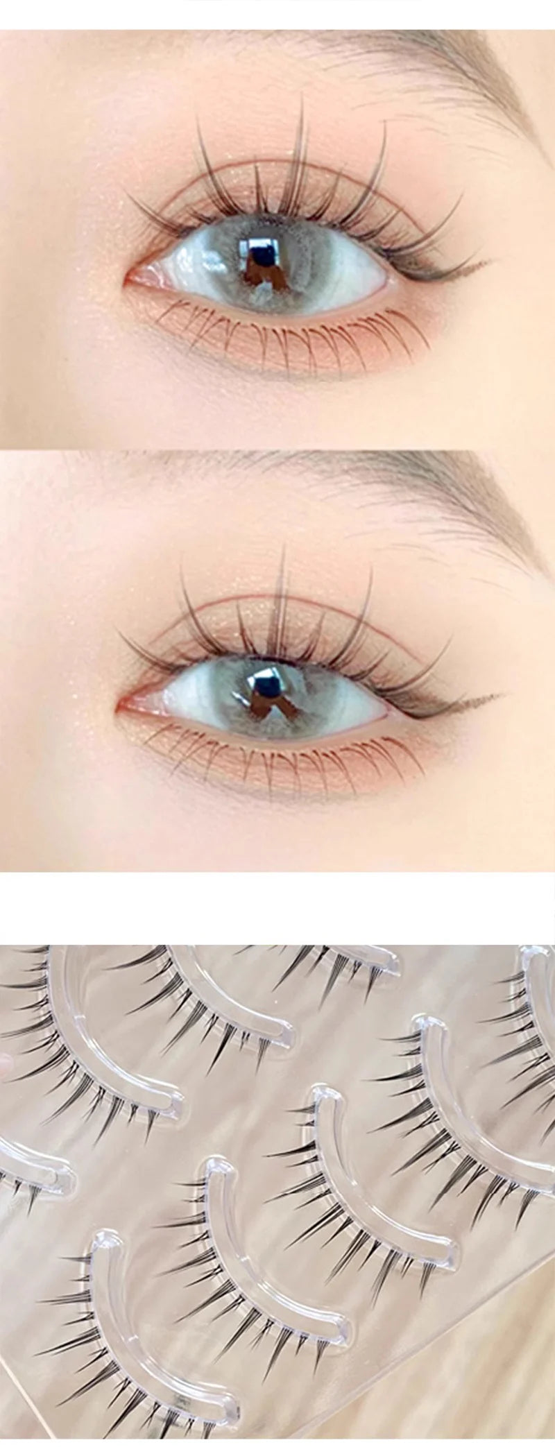 BLINKWAVE manhua lashes 5 Pairs Little Devil Fairy Fairy Eyelash Natural eyelashes Comic Eyes manga lashes korean makeup