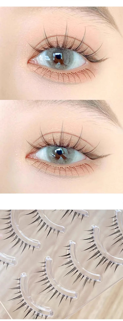 BLINKWAVE manhua lashes 5 Pairs Little Devil Fairy Fairy Eyelash Natural eyelashes Comic Eyes manga lashes korean makeup