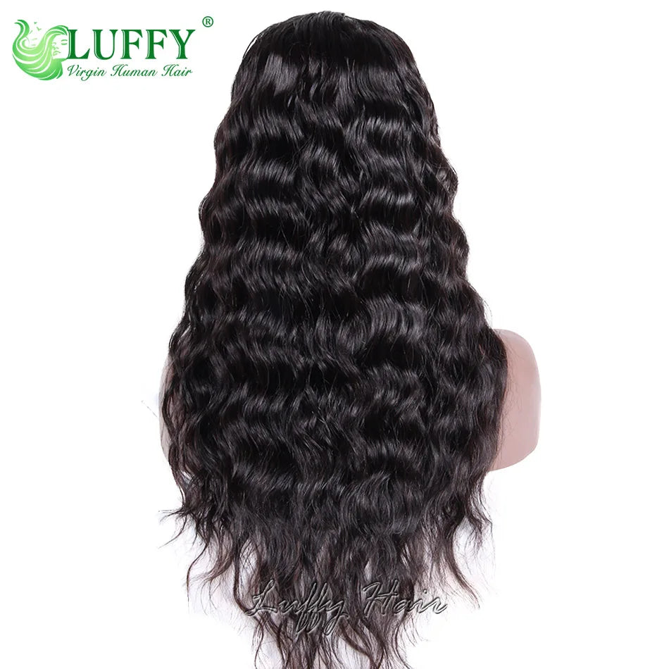Deep Wave U Part Wig Human Hair No Leave Out Glueless V Part Wigs Brazilian Human Hair For Women 180% Density Clip in Half Wigs