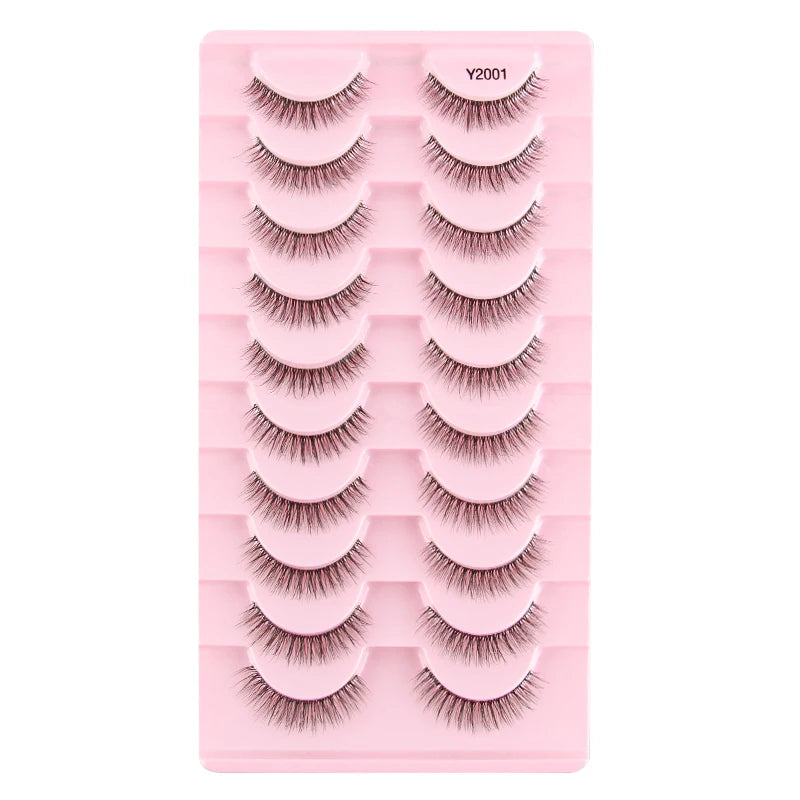 Natural Short False Mink Lashes 3/5/10 Pairs Extensions Eye Hair False Eyelashes 3D Faux Cils Soft Fluffy Eye Lashes for Beauty