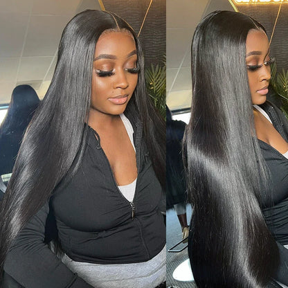 Glueless Wear and Go Bone Straight Lace Front Wigs 4x4 5x5 Pre-Cut Lace Wig Human Hair Ready To Wear Lace Closure Wig For Women