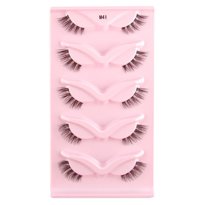 Cat Eye Lash 3/5/10 Pairs Half Lashes Natural Long False Eyelashes Wispy 3D Mink Lashes Volume Faux Cilios Extension Makeup Tool