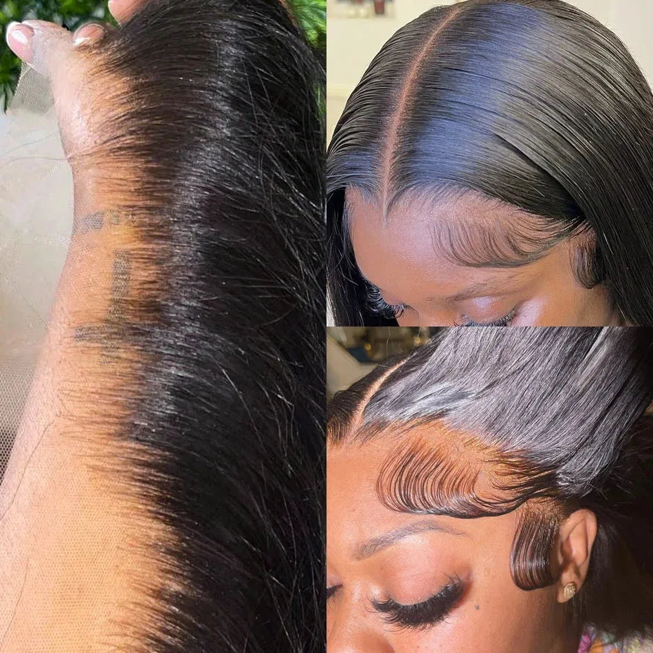 360 Full Lace Wig 13x6 Lace Front Human Hair Wigs For Women 30 34 Inch Brazilian Bone Straight Transparent Lace Frontal Wig 200%