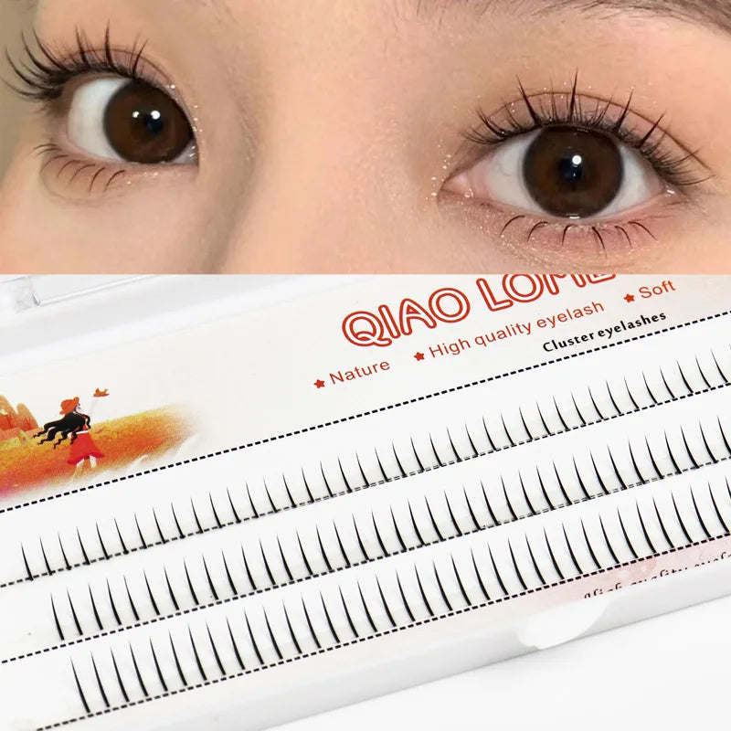 Natural Lashes 120 Clusters V-Shaped Lower Eyelashes 5/6/7mm Natural Lower Under Eyelash Easy Grafting Makeup Extension Tools