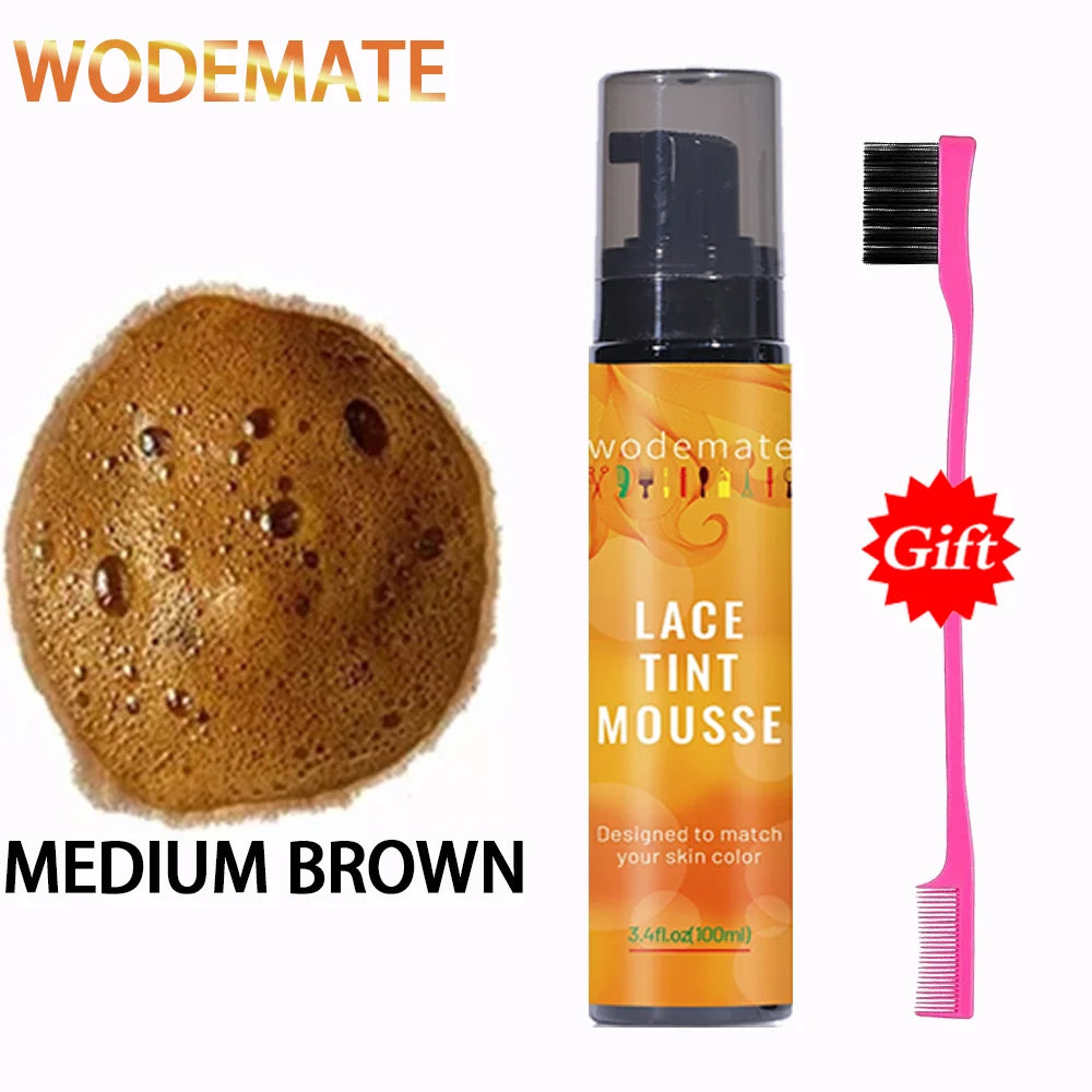Lace Tint Mousse Easy Tinting Lace Tint Spray For Wigs Quick-Drying and Safe and Convenient Dyed Mousse Foam Sweat Resistant