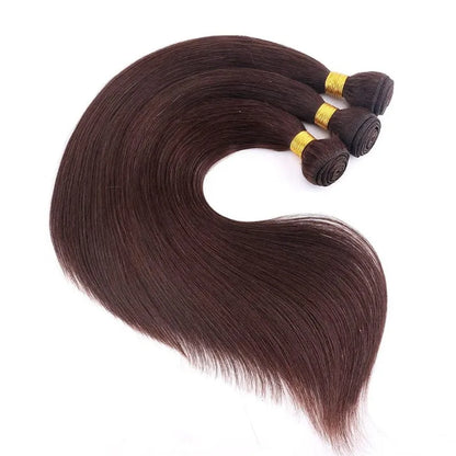 Straight Bundles Human Hair 1PC 12-26 Inch #4 Light Brown 12A Grade Brazilian Virgin Wave Remy Hair Bundle For Women 100g/PC